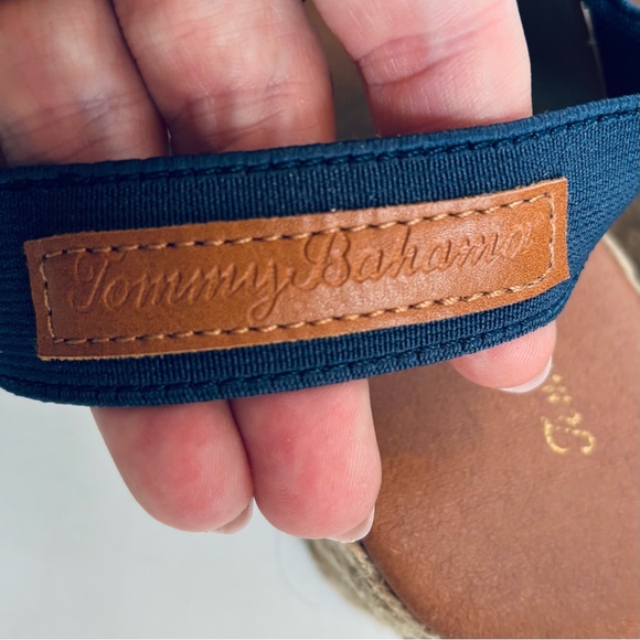 Tommy Bahama Blue and Brown Wedge Sandals - Picture 5 of 8